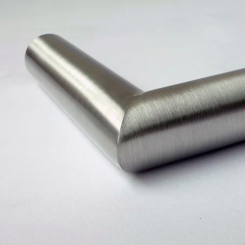 Brushed chrome on tube sample
